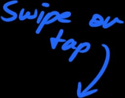 swipe or tap handwriting